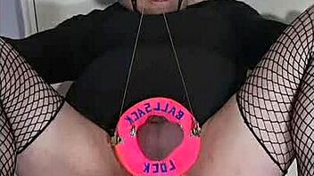 the crossdressing sissy engages in self gay bdsm activities