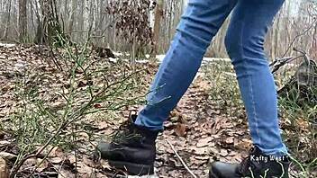 18-year-old teen gets peed on in the woods but almost gets caught
