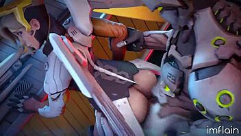 overwatch mercy gets handjob in hentai music video