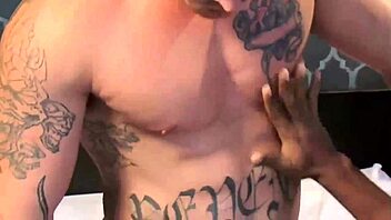 Big cock blowjob, naughty sheets and hot gay porn scene