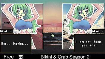 Hentai game with bikini and crab themes