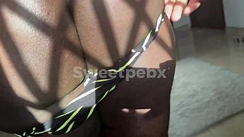 Gay Ghanaian man seduces black slut in hot anal sex scene