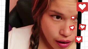 This slut plays deepthroat and anal, spitting in a nasty compilation