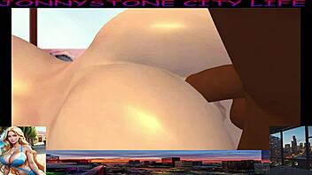 Jonnystone city life in animated porn series
