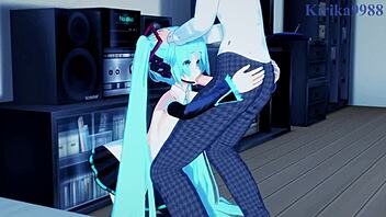 I Love Hatsune Miku And Kagamine Rin In Intense Sex