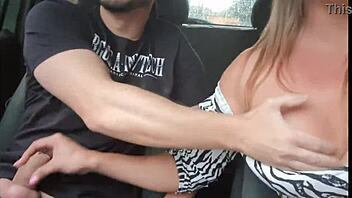 Bianca Naldy deepthroats monster cock outdoors