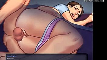 Waking up stepsister and cumming inside her fantastic and hot pussy l my sexiest gameplay moments l summertime saga v0185 l part 24 😍