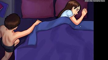 Waking up stepsister and cumming inside her fantastic and hot pussy l my sexiest gameplay moments l summertime saga v0185 l part 24 😍