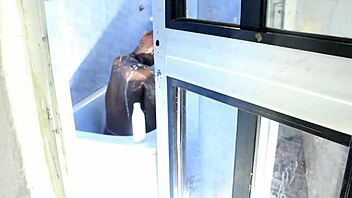 My stepbrother fucks me hard in the bathroom