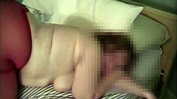 young curvy bbw wife taking it doggy style in red pantyhose