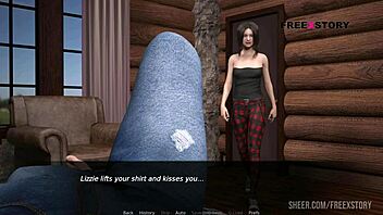 John fucks Lizzie's pussy and anal in Dusklight Manor scene. Then she gives blowjob!!