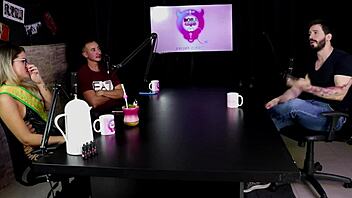 Arthur Aily battles fear in gay porn with sheer red lingerie