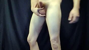 Gay Nude Jerking Off to Cum