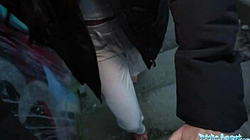 Sexy Colombian babe sucks and bangs for cash in public spot!