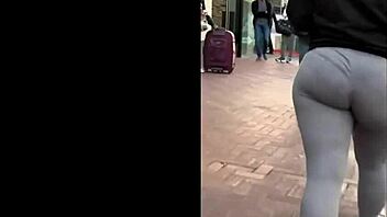 Thick Girl In Leggings Creeps Around?