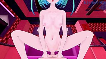 Yozora Mel and Uruha Rushia engage in intense POV sex with creampie in 3D hentai