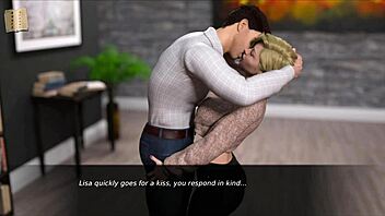 in this 3d cartoon, the nurse helps the patient back to pleasure with her curvy body.