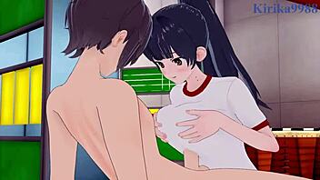 Anna Yamada, let's have intense sex in The Dangers in My Heart hentai.