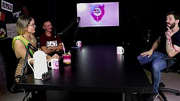 Arthur Aily battles fear in gay porn with sheer red lingerie