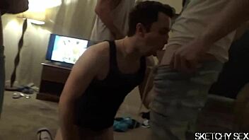 butt getting bred in gay anal orgy