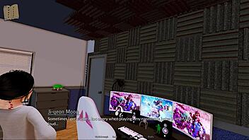 Curvy girls in sexy outfits engage in hardcore actions in harem hotel.