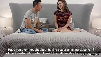 erotic nympho stretches her spread pussy and loses virginity in steamy scene