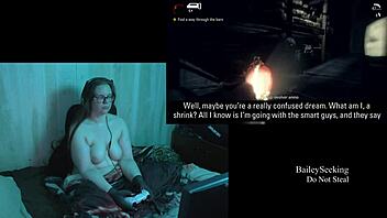 Naked alan wake play through part 7 with big tits brunette