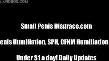 Mistress humiliates slave with small 18+ cock in femdom bdsm pov