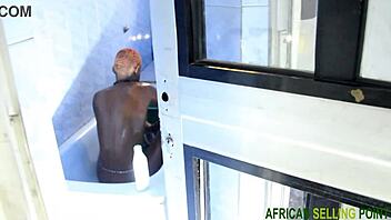 My stepbrother fucks me hard in the bathroom