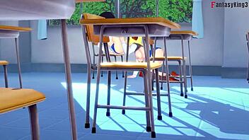 Android 18 and Videl dive into steamy lesbian action in Dragon Ball Zex fantasy.