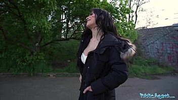 Sexy Colombian babe sucks and bangs for cash in public spot!