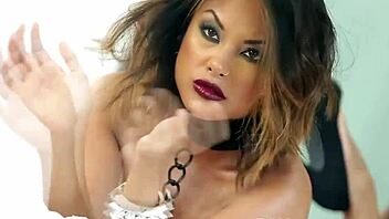 Fetish whore in lingerie swallows deep in POV