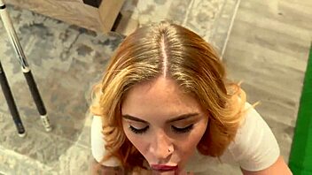 Friend's Girlfriend Takes Cum in Throat Secretly