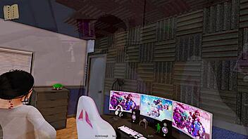 Curvy girls in sexy outfits engage in hardcore actions in harem hotel.