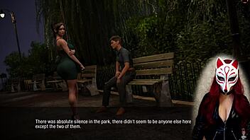 kate 15 in a rough outdoor cartoon game with upskirt