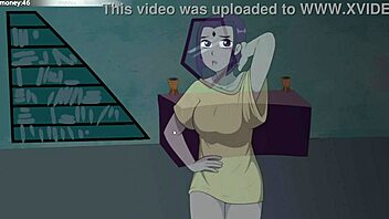 Cartoon porn with Starfire and Jinx from 18titans