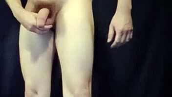 Gay Nude Jerking Off to Cum