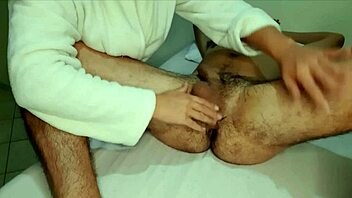 naughty waxing turns into intense massage session