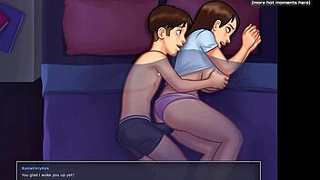 Waking up stepsister and cumming inside her fantastic and hot pussy l my sexiest gameplay moments l summertime saga v0185 l part 24 😍
