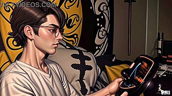 Занудная девушка превратилась в демона, доминирует и трахает горячих сук