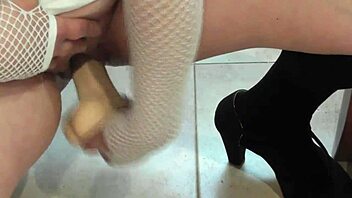 Oiled Latina in lingerie masturbates with natural big tits and female ejaculation for you