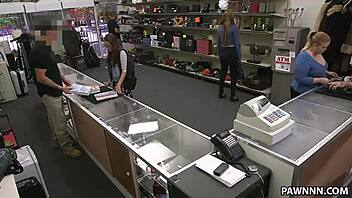 Student Banged In Pawn Shop!