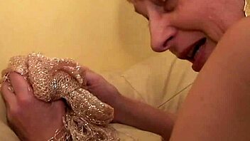 Young French couple's hardcore video with a naughty granny
