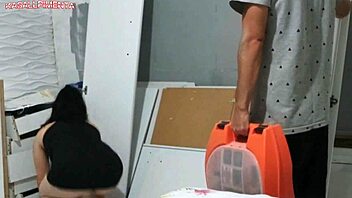 teen seduces repairman and pays with steamy action