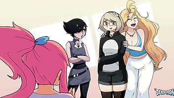 Big cock cartoon character gets it hard in group sex scene