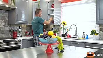 Teen Chloe Cooper thanks stepdaddy Peter Fitzwell with blowjob and POV