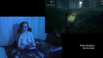 Naked alan wake play through part 7 with big tits brunette