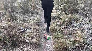 found a busty wife in woods and drilled her anal