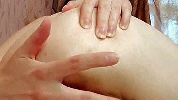 Close up and personal look at a horny brunette's wet pussy