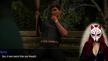 kate 15 in a rough outdoor cartoon game with upskirt